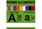 Prénoms alu-compo. (20 cm)
