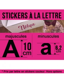 Lettres stickers personnalisés de hauteur 10 cm