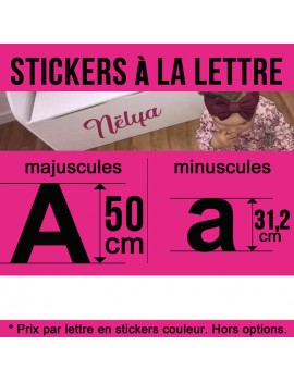 Lettres stickers personnalisés de hauteur 50 cm