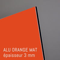 Matière Alu Composite Orange Mat de 3 mm