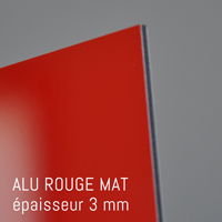 Matière Alu Composite Rouge Mat de 3 mm