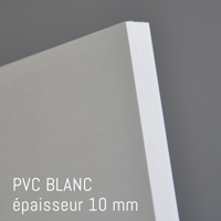 Matière PVC Blanc de 10 mm