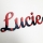 Prénom lettres attachées alu Lucie