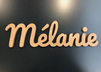Lettres en bois pour le prénom Mélanie