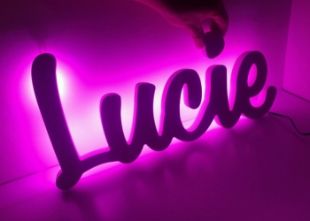 Prénom lumineux décoratif Lucie